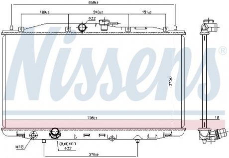 Радиатор NISSENS 68604