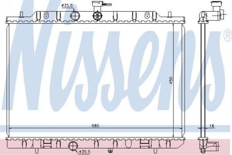 Радиатор, охлаждение двигателя NISSENS 68724