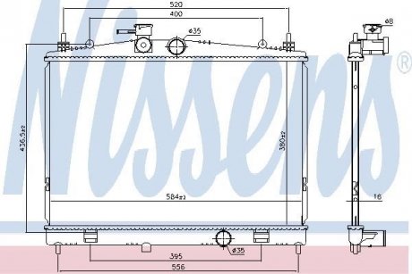 Радиатор охлаждения NISSENS 68735