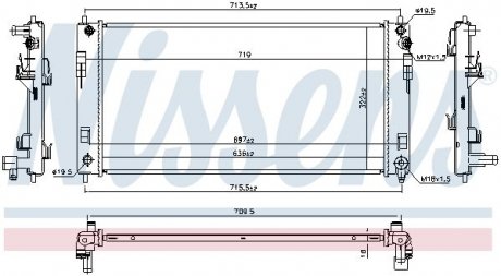 Радиатор LEAF 10- elektr... NISSENS 68737