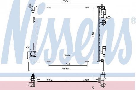 Радиатор охлаждения NISSENS 68788 (фото 1)
