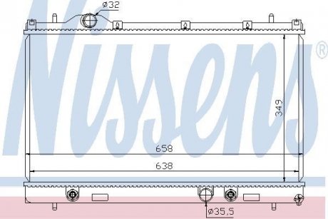 Радіатор, охолодження двигуна NISSENS 69209