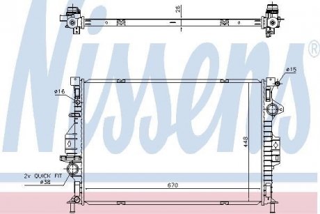 Радіатор охолоджування NISSENS 69249