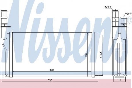 Радиатор печки NISSENS 70011