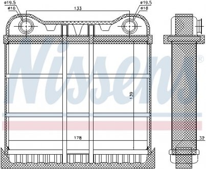 Радіатор пічки NISSENS 70225