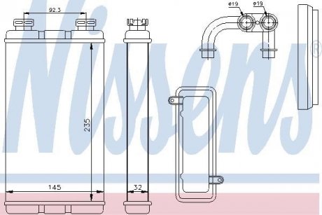 Радиатор печки NISSENS 70519