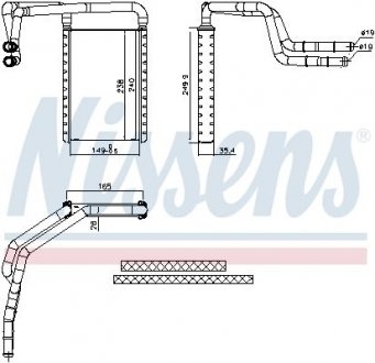 Радіатор пічки FORD NISSENS 707182