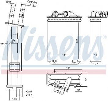 Радиатор обогрева салона NISSENS 71459