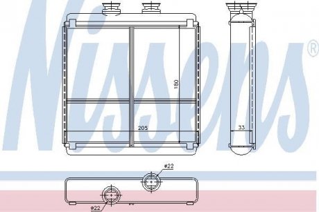 Радиатор отопителя салона NISSENS 72042