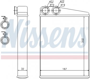 Радиатор отопителя салона NISSENS 72046