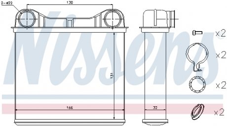 Радиатор отопителя салона NISSENS 72049