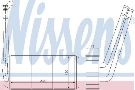 Радиатор отопителя салона NISSENS 73001