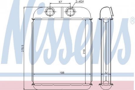 Радиатор отопителя салона NISSENS 73467