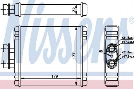 Радіатор пічки AUDI; SEAT; SKODA; VW (вир-во) NISSENS 73654