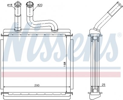 Радиатор обогревателя CHEVROLET TACUMA (00-) (выр-во) NISSENS 76507