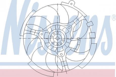 Вентилятор, охолодження двигуна NISSENS 85040