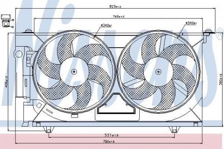 Вентилятор, охлаждение двигателя NISSENS 85074 (фото 1)