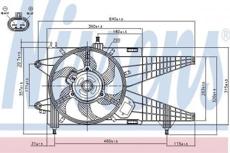 Вентилятор, охлаждение двигателя NISSENS 85137