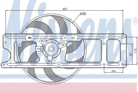 Вентилятор, охолодження двигуна NISSENS 85254