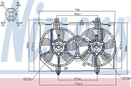 Вентилятор, охлаждение двигателя NISSENS 85279