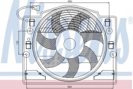 Вентилятор, конденсатор кондиціонера NISSENS 85420