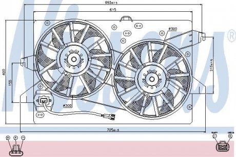 Вентилятор, охлаждение двигателя NISSENS 85483 (фото 1)