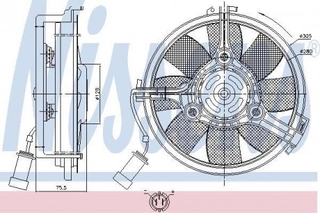 Вентилятор, охолодження двигуна NISSENS 85546