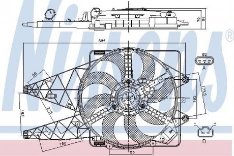 Вентилятор, охлаждение двигателя NISSENS 85569