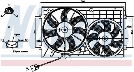 Вентилятор, охолодження двигуна NISSENS 85644