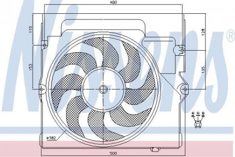 Вентилятор, конденсатор кондиционера NISSENS 85645