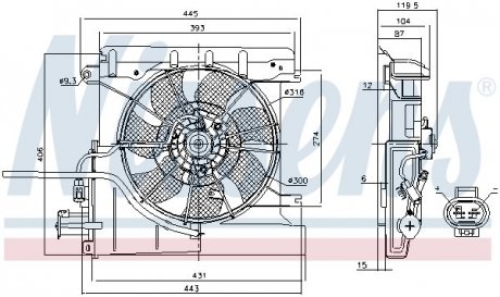 Вентилятор радиатора NISSENS 85939