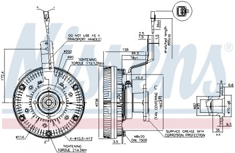 Віскозна муфта NISSENS 86079 (фото 1)