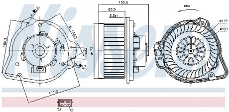 Вентилятор салона NISSENS 87020