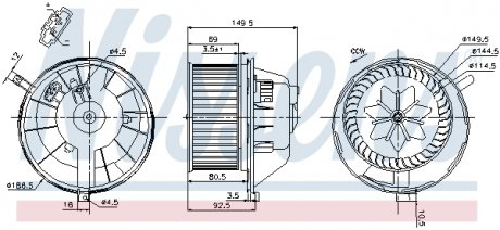 Вентилятор салона NISSENS 87144