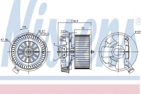 Вентилятор салона NISSENS 87214