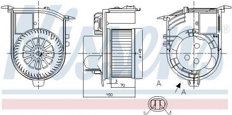 Вентилятор салона NISSENS 87398