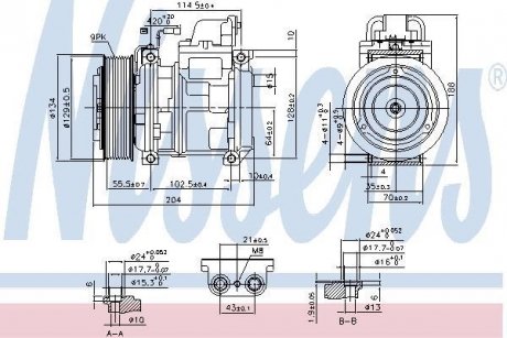 Компрессор кондиционераMB.. NISSENS 890023