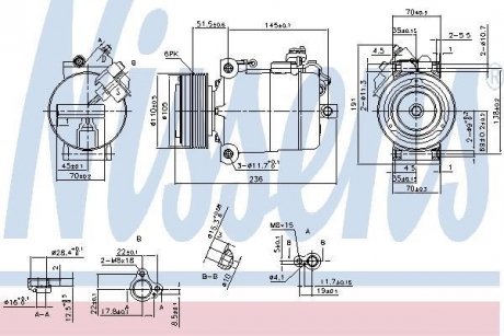 Компрессор кондиционераBMW 3 E90-93.. NISSENS 890043