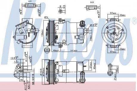 Компрессор, кондиционер NISSENS 890057