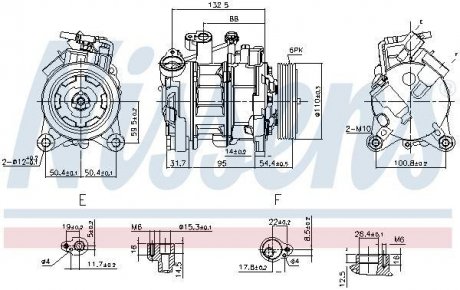 Компрессор, кондиционер NISSENS 890072