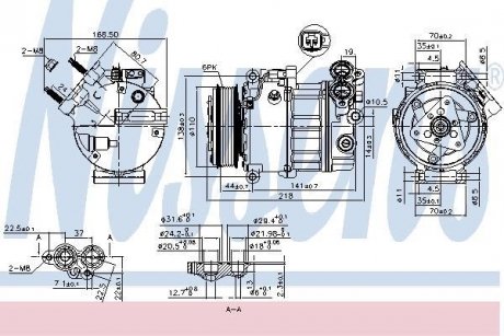 Компрессор, кондиционер NISSENS 890125