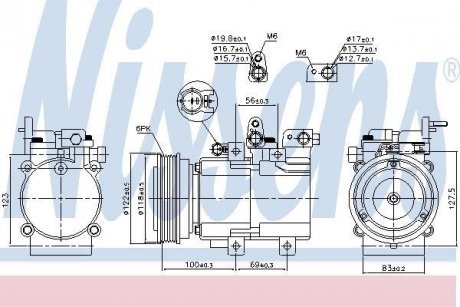 Компресор кондиціонераTUCSON 04-.. NISSENS 890130