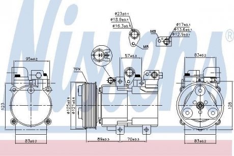 Компресор кондиціонераH-100 04-.. NISSENS 890136