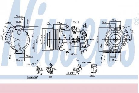 Компресор кондиціонераGS/IS.. NISSENS 890141