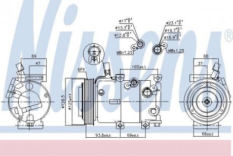 Компрессор кондиционера NISSENS 890237