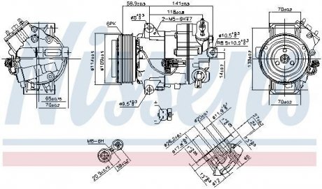 Компресор кондицiонера NISSENS 890263