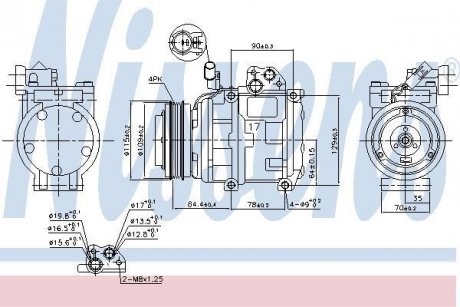 Компресор кондиціонера NISSENS 890282