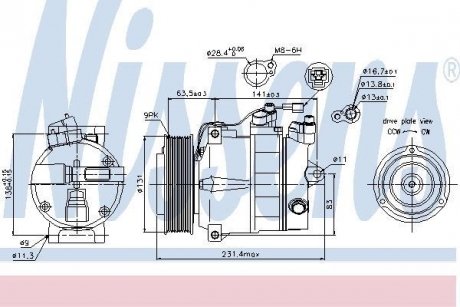 Компрессор кондиционера NISSENS 89030