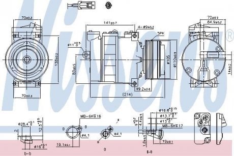 Компрессор кондиционера NISSENS 89031