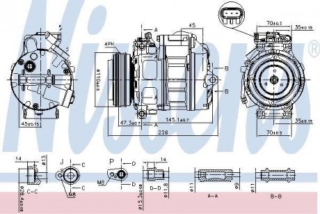 Компресор кондицiонера NISSENS 890329